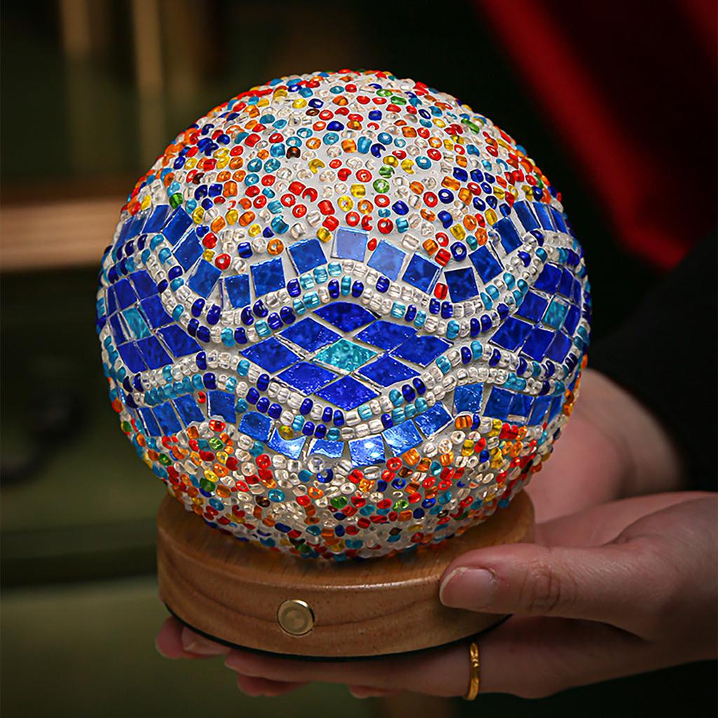 USB Charging Touch Tri Color Endless Dimming Baroque Nightlight Charging Table Lamp Decorative Glass Lamp