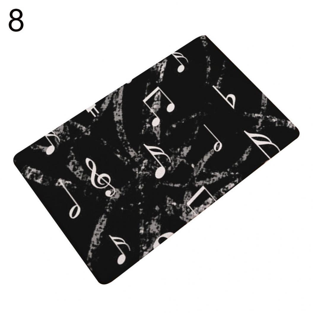 

Ноти на клавіатурі фортепіано, килимок для коридору, вхідний килим, нековзний килимок для ванної кімнати 8#