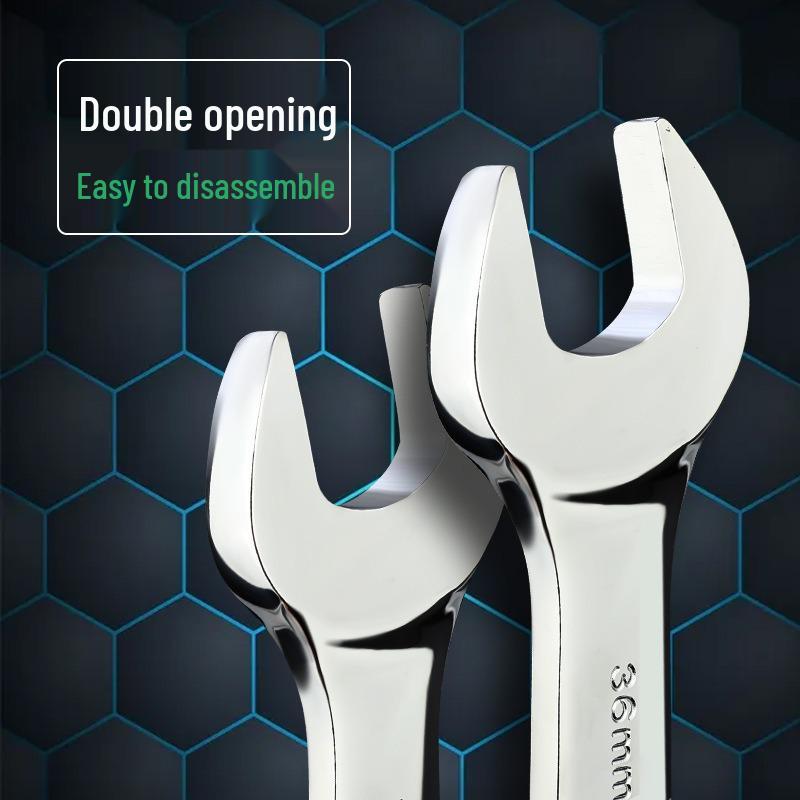 Metric Mirror Finish Double End High Hardness Open End Wrench - Multi-Spec Hand Tool