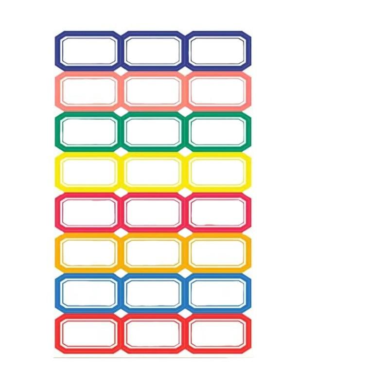 White and Blue Self-Adhesive Handwritten Label Stickers with Index Notes