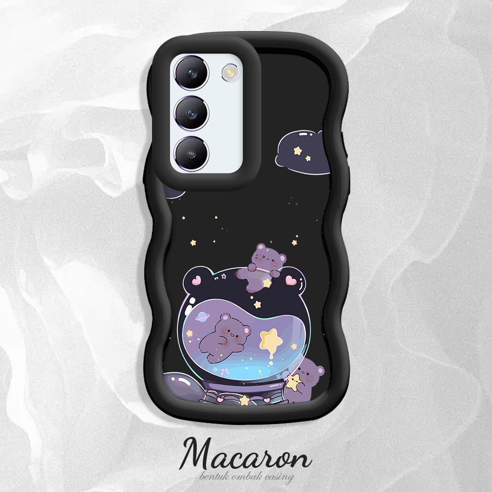 

Окрашенный узор Big Wave Edge Мягкий силиконовый материал Macaron чехол для телефона противоударный защитный резиновый чехол для OnePlus Vivo Motorola Moto Motorola Moto E14 чёрный