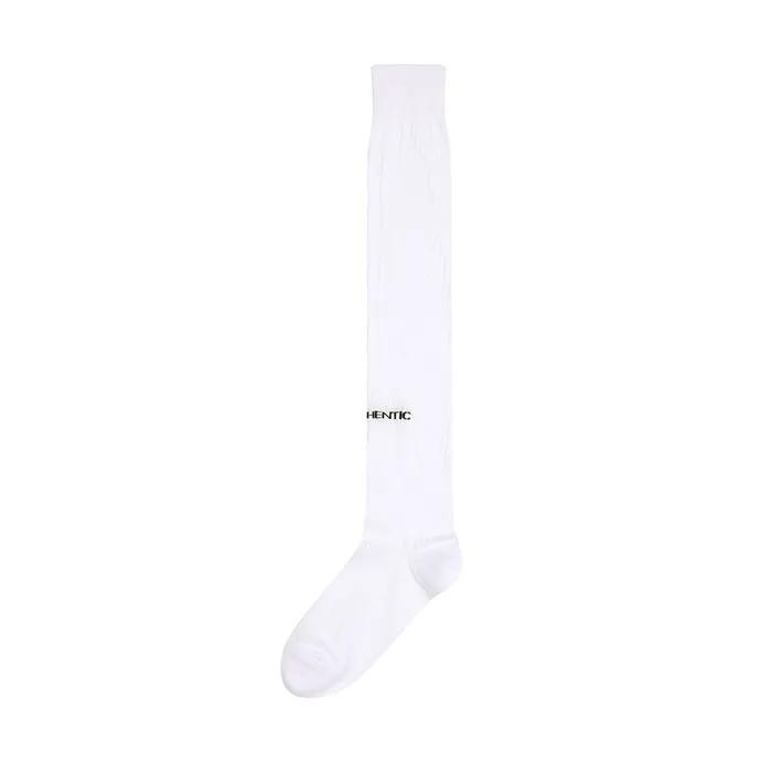 Signature Logo Knee Socks White AX4XX40001