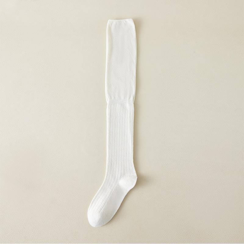 Knee-high Socks for Women In Summer, Thin Solid Color Patchwork Long Pile Socks, Anti-slip Solid Color, Trendy and Versatile Pressure Socks