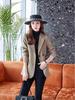 Women's Slimming Mid-Length Korean Style Blazer - Autumn and Spring Temperament Jacket