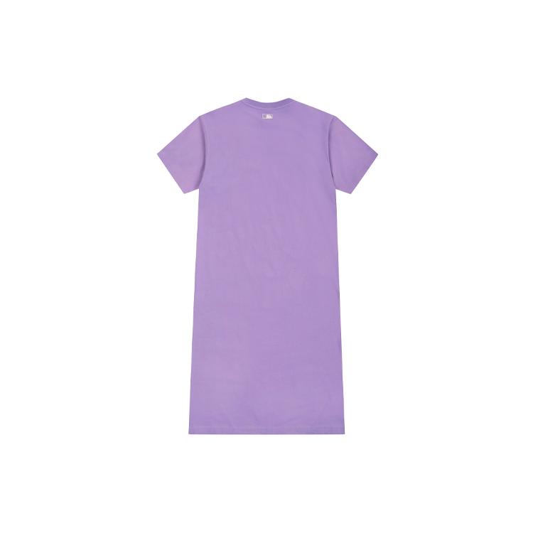 New MLB Short Sleeved Dress Women's Purple 31OP10131-07V