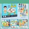 Wooden Montessori Magnetic Story Book For Children With Quiet Paste Feature For Early Childhood Development