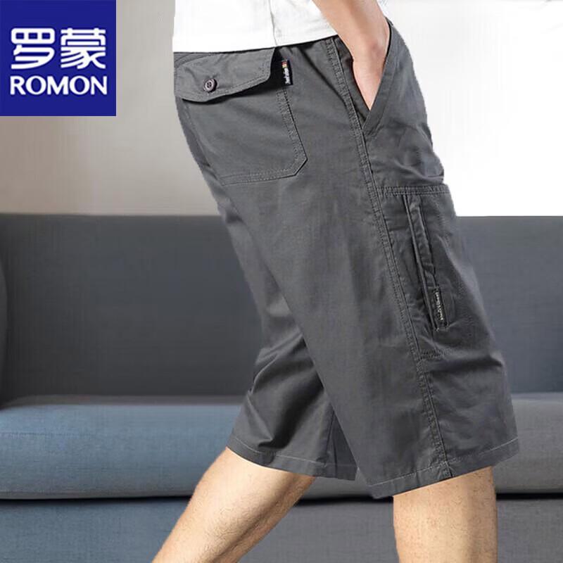 ROMON Men s Summer Loose Cotton Cargo Shorts 3XL