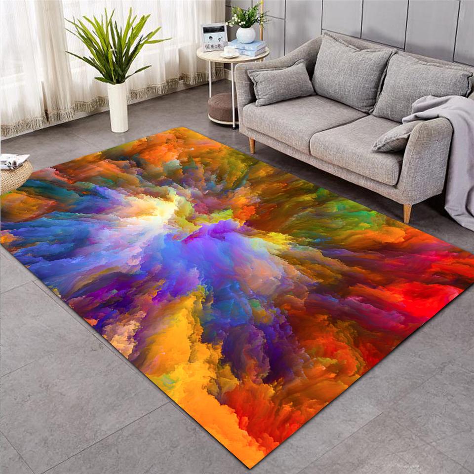 Fashion Color Cloud Decorative Floor Mat Living Room Bedroom Door Mat Abstract Art Simple Atmospheric Room Bedside Blanket