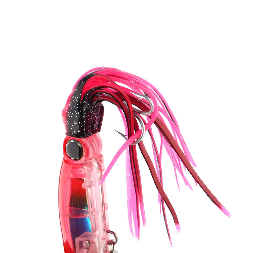 24cm40g Angelköder Tintenfischköder Fischköder Crankbait Tackle Jig Drilling Haken Rosarot