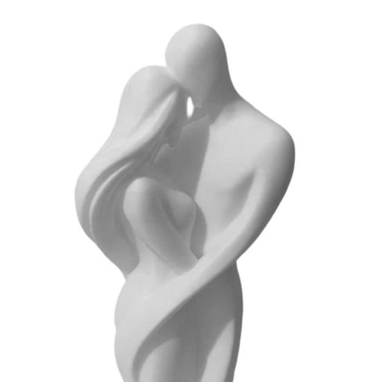 Abstract Human Body Statue Female Figurine Embracing Love Sculpture 3D One-Piece Molding Shape