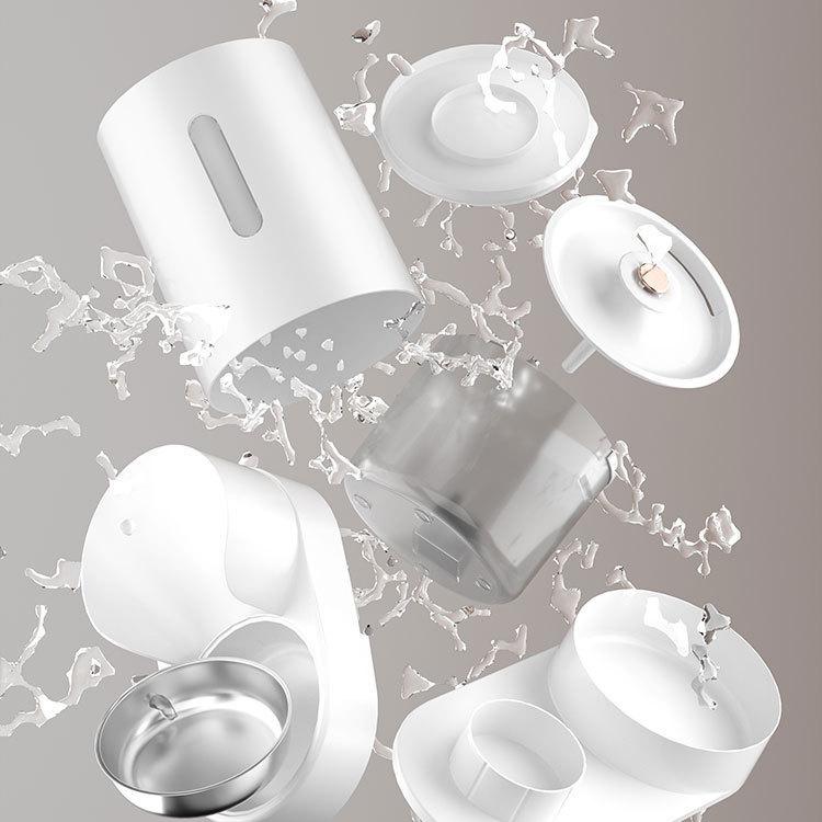 Dozator de apă cu priză pentru animale de companie, Hrănitor automat, Separare umedă și uscată, Bol all-in-one de mare capacitate pentru apă și hrană, Articole pentru animale de companie