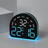 Digital Led Alarm Clock With Temperature And Humidity Display For Home Office Decor