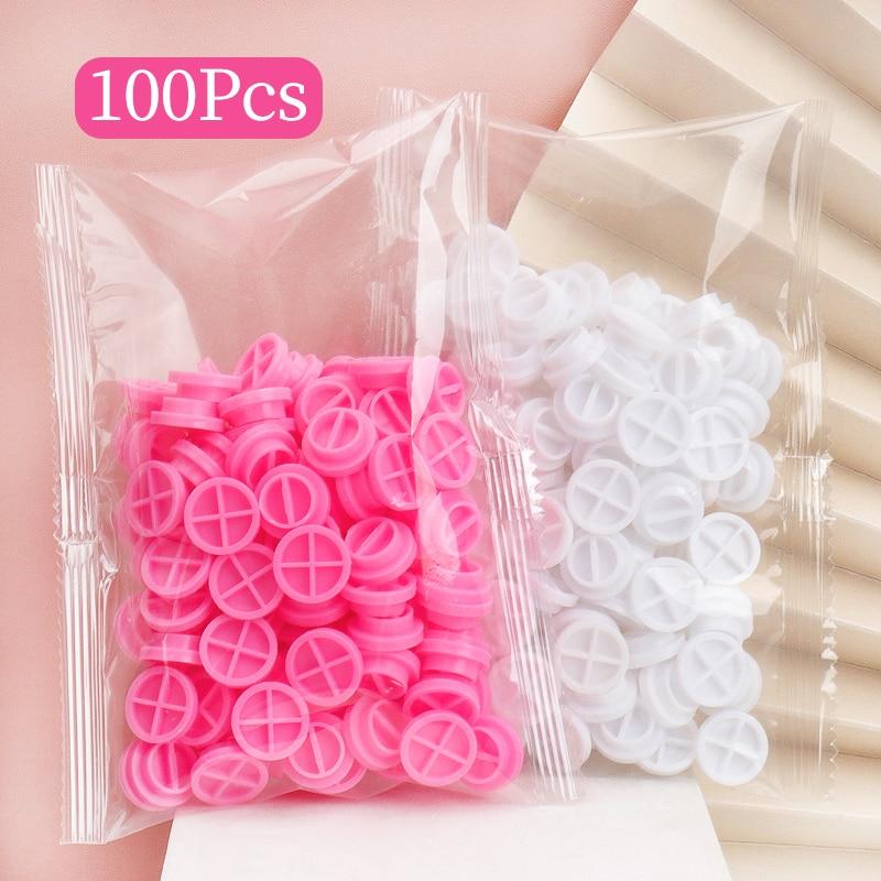 Ring Container For Lashes 100Pcs Disposable Eyelash Glue Holder Grafting Eyelashes Cup Ring ...