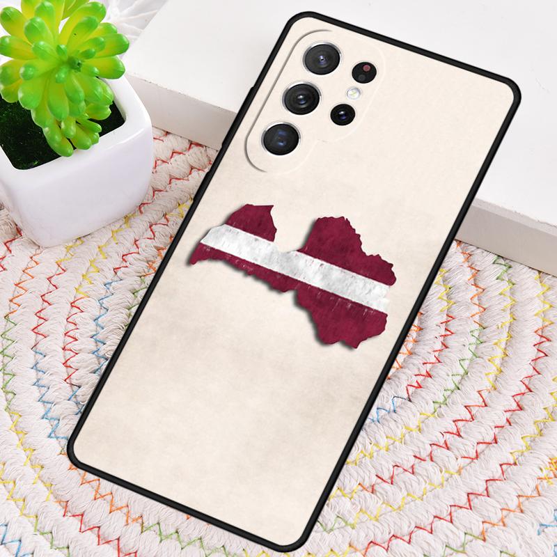 Lettische Flagge Wappen Silikon Handyhülle Für Samsung Galaxy note 10 pro S26 S25 S24 S23 S22 S21 Plus S25Ultra Capa Cover