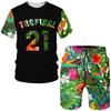 NEW Tropical Floral Print Men's Tees/Beach Shorts/Suits Fashion Summer Hawaiian Sets Casual Short Sleeve T-Shirt Holiday Outfits