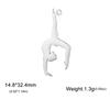 Teamer 5pcs/lot DIY Gymnast Sporter Charms Stainless Steel Gymnastics Dancer for Necklcae Bracelets Keychain Jewelry Making Gift