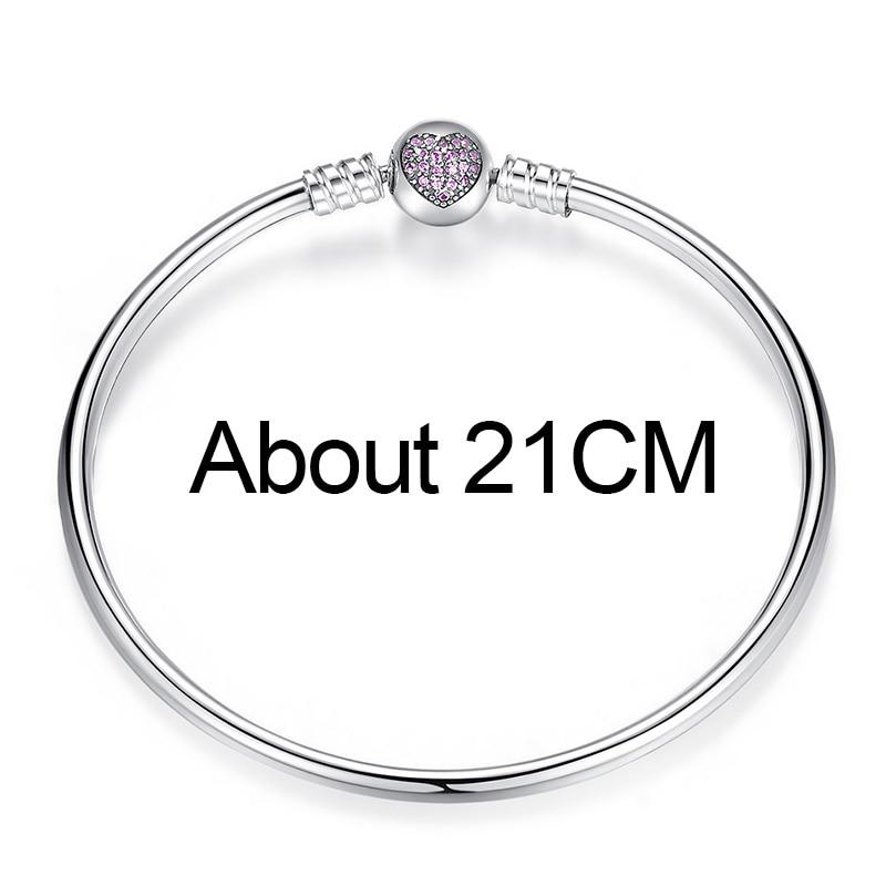 Bamoer Autentický 100% stříbrný hadí řetízkový náramek a náramek Pave Star Cubic Zirconia