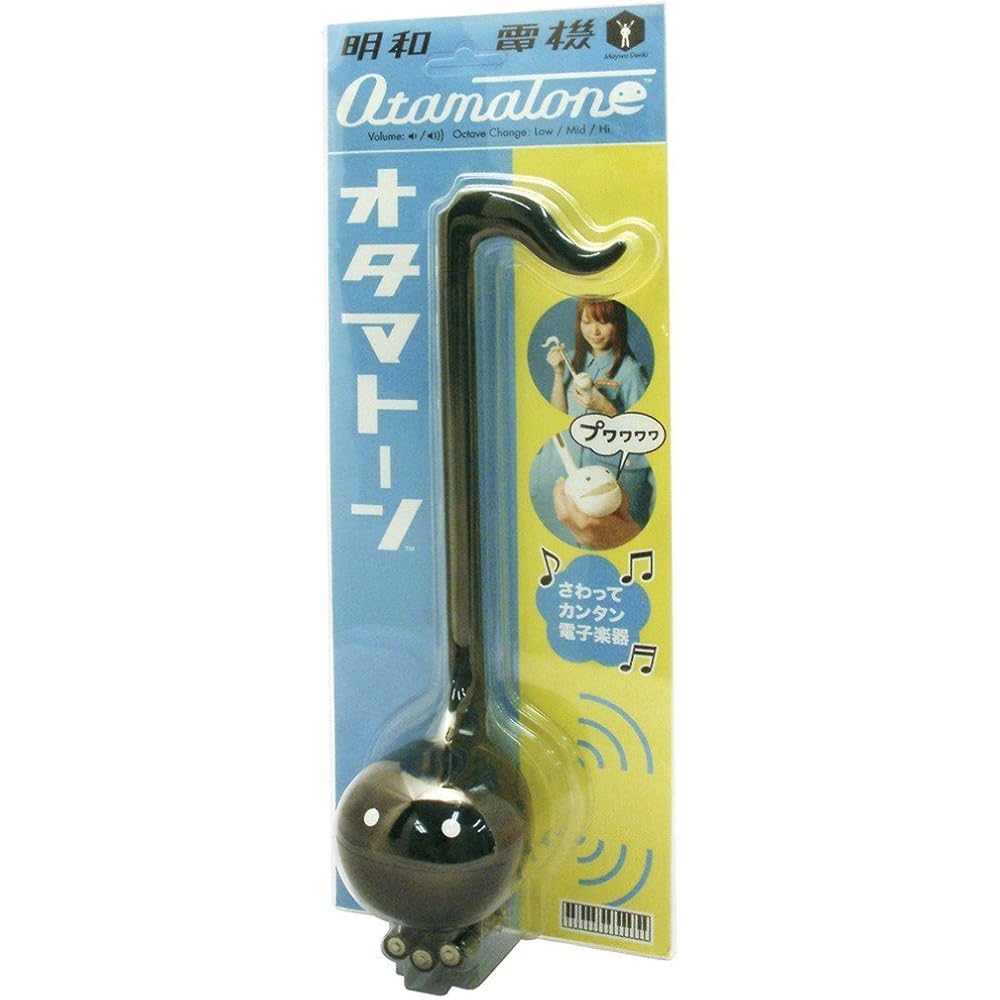 Cube Otamatone Black Musical Instrument with Unique Sound and Fun Design
