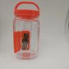 Salad Pod Mason Jar Side Opening Leakproof Vertical Layer On the Go Salad Jar, Salad Container with Separate Dressing Compartmen