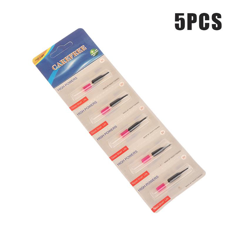 

5Pcs LED Electronic Fishing Float Tail Luminous Drifting Lamp + 5Pcs 311 Battery рожевий