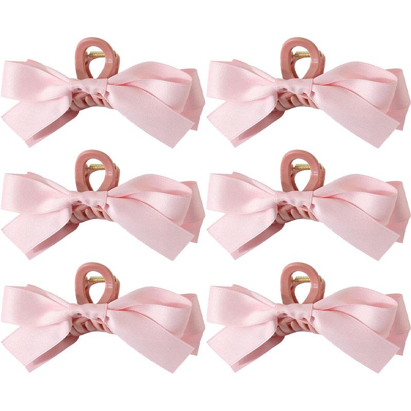 15cm Solid Color Fabric Bow Hair Claw Clip Women Korean Elegant Simple Fashion Shark Clip Barrettes Girl Hair Accessories