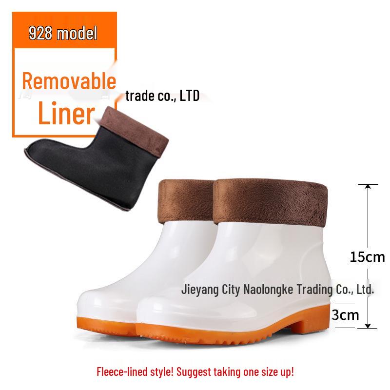 Pánské bílé gumové vysoké holínky do půli lýtek a nízké nazouvací pracovní boty