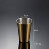 304 Stainless Steel Pint Cup Cold Drink Cup Titanium-plated Gold PVD Beer Mug Ins Industrial Wind Lid