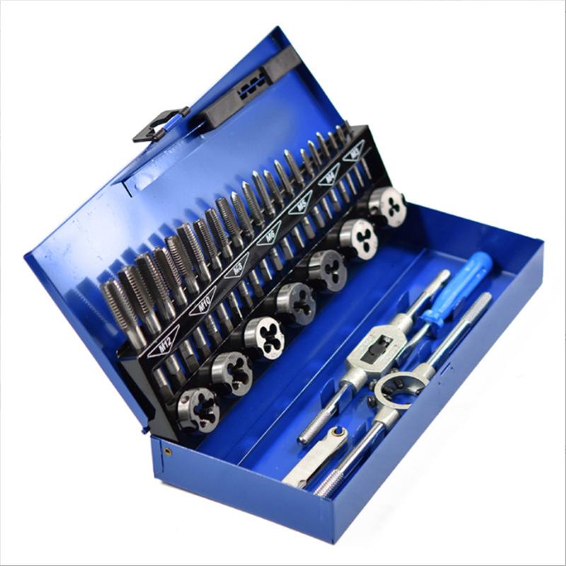 6/8/32/40pcs Tap and Die Set M3-M12, a Manual Tool Set for Manual Internal and External Thread Tapping Repair