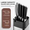 Multi-Functional Stainless Steel Knife Stand with Built-in Sharpener