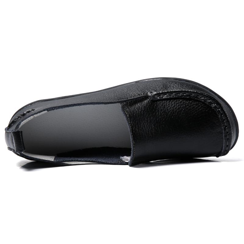 New Mocasines Women Flat Shoes Woman Soft Casual Shoes Genuine Leather Flats Ladies Shoes Femme Slip On Loafers Plus Size