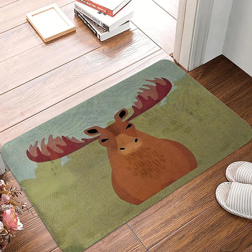 Animal Printed Kitchen Carpet Living Room Dining Room Laundry Floor Mat Bath Balcony Hallway Non-slip Door Mat