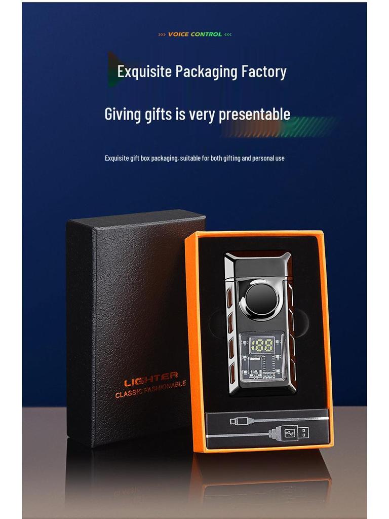 Authentic Voice-Controlled Windproof Double-Flame Lighter - Personalized Gift Trend