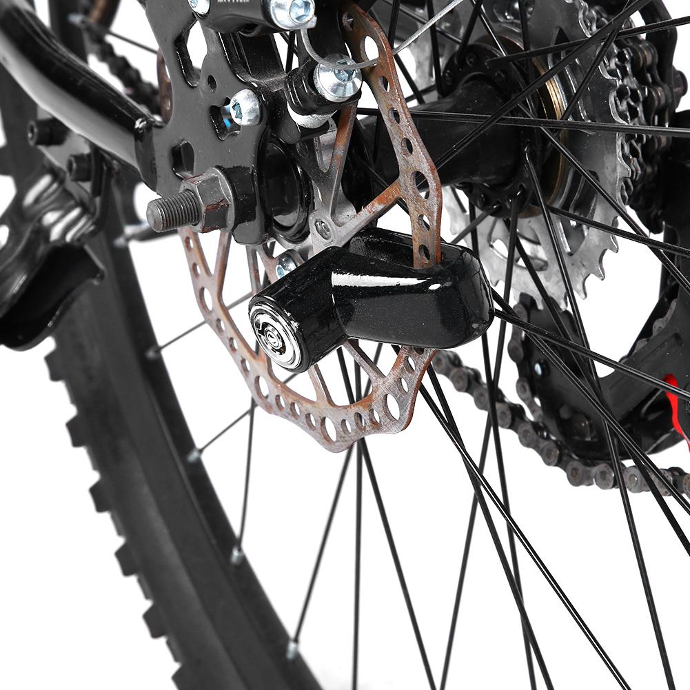 3 Colors Metal Bike Lock Disc Brakes Anti Theft Bicycle Locks With Plastic Frame & Keys