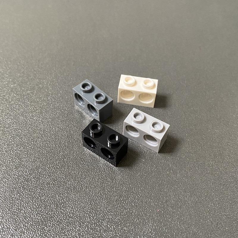 Technology Small Particle Building Block Spare Parts 32000 Compatible Building Block 3200026 Black 1X2 Brick With Two Holes