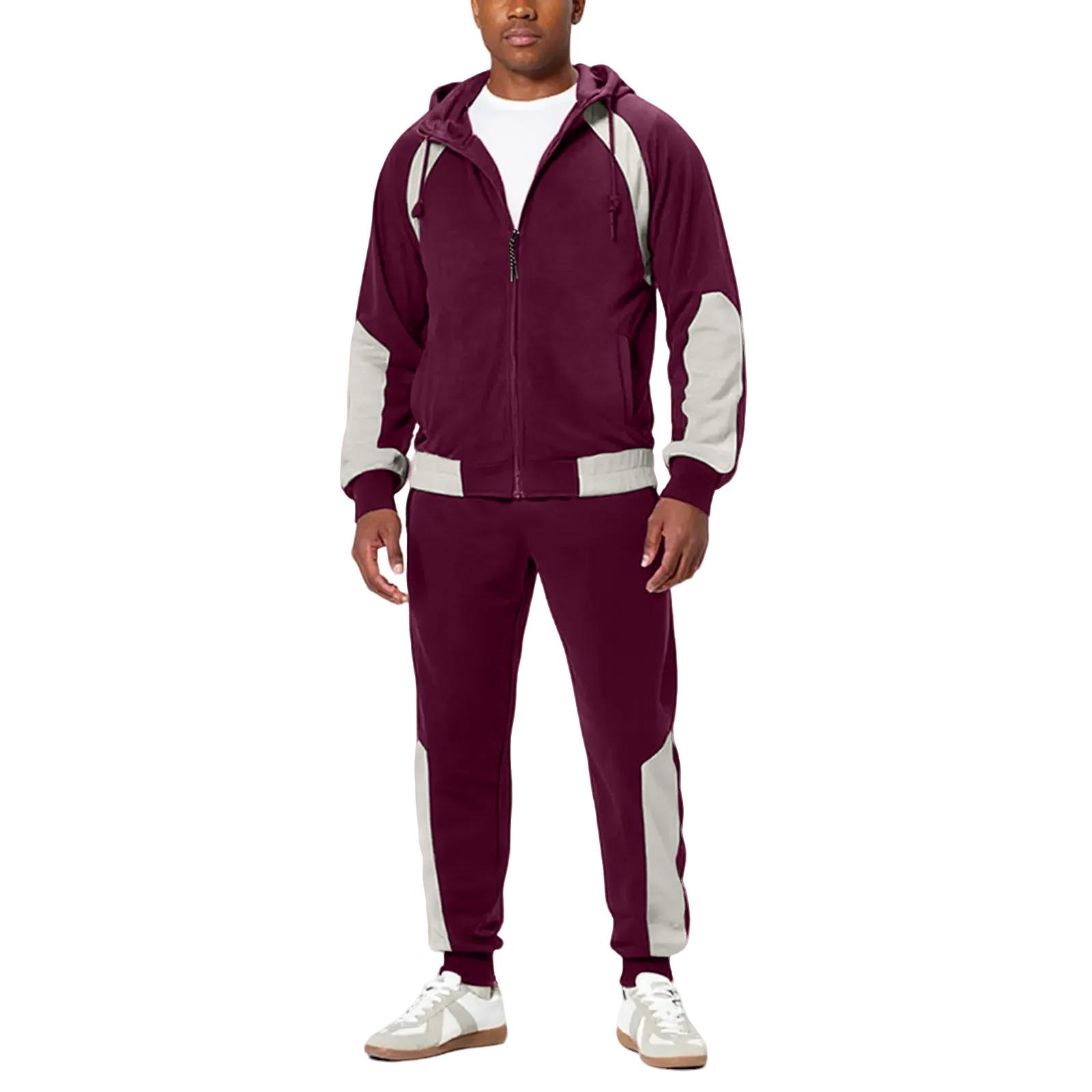 

Спортивный костюм однотонный и повседневный для мужчин L