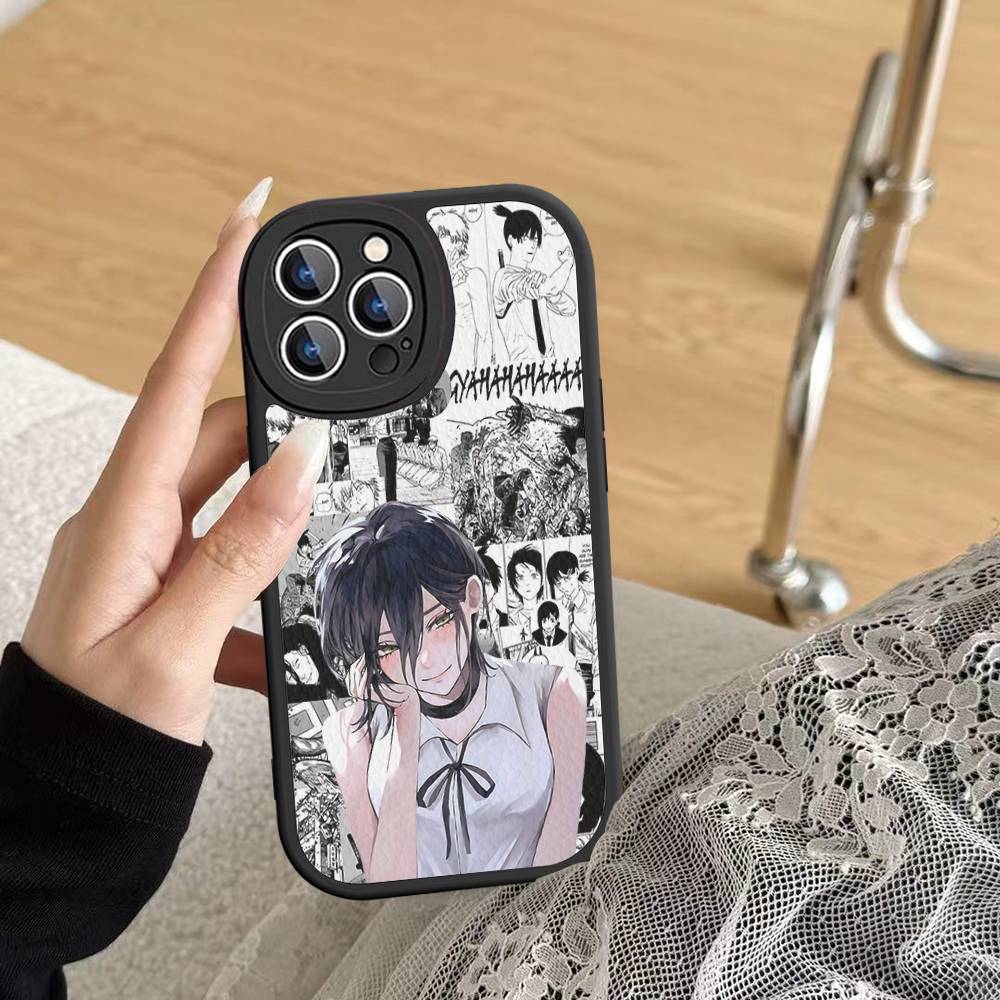 Cool Anime R-Reze Phone Case For IPhone 16 15 14 11 12 13 Pro Max Plus Back Leather Shell