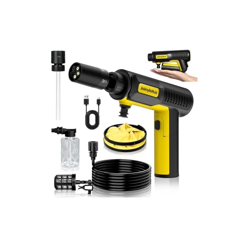 High-Pressure Washer [2026 Innovative Model - Foldable] 10MPa Powerful Spray, Cordless, Compact, Self-Priming, USB-C Rechargeable, Multifunctional
