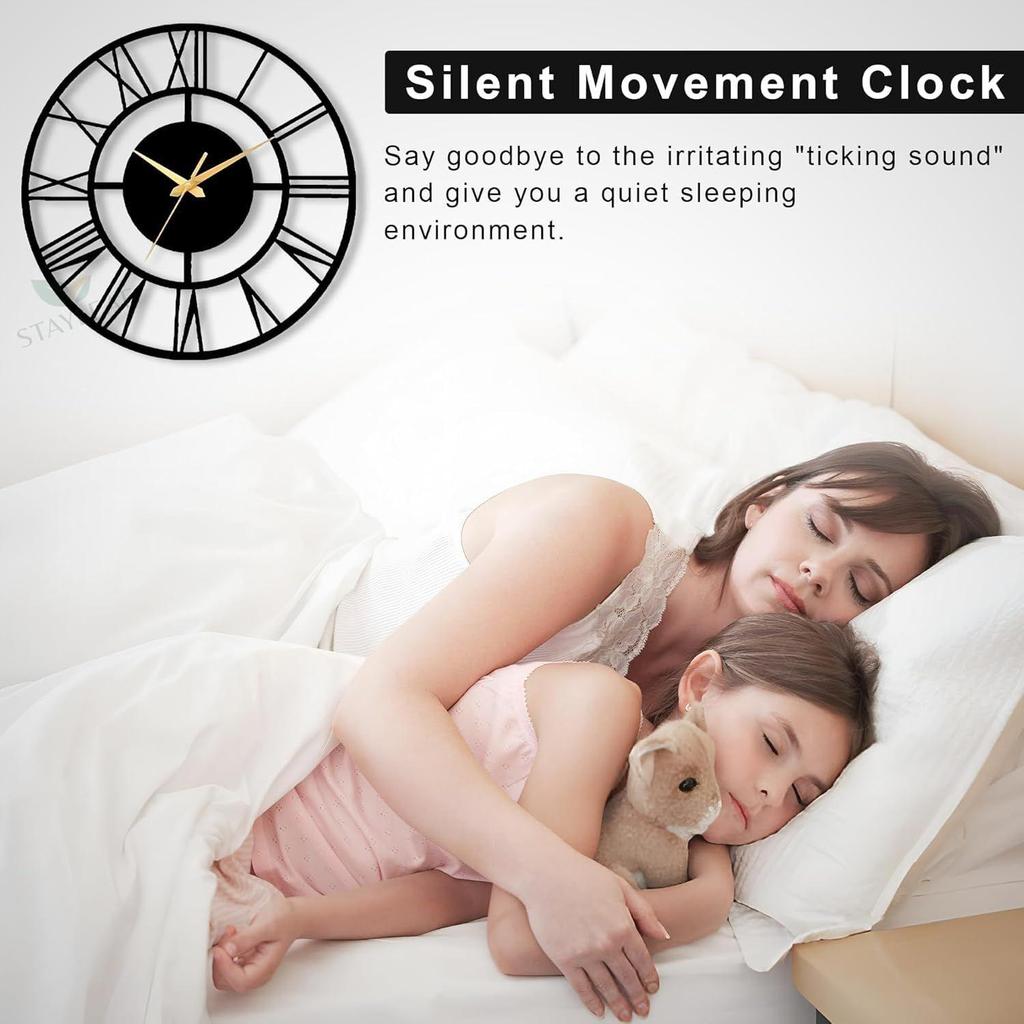 Metal Wall Clock for Living Room Stylish Latest | Fancy Big Size Wall Watch for Hall, Bedroom, Kitchen, Drawing Room | Decorative Antique