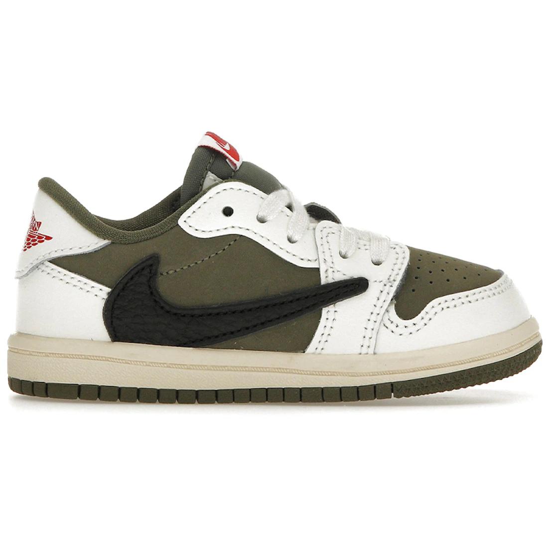 

Travis Scott x Jordan Air Jordan 1 Мягкие Удобные Нескользящие Низкие Кроссовки для Малышей DO5441-200 26