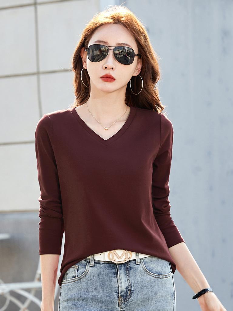 Women's Slim Shirt Korean Fashion Autumn Long Sleeve Women Stay Warm Elegant Pullover Women's Top