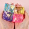 Mochi Ice Block Transparent Cube Fidget Toy Glitter Small Ice Cubes Fidget Toy  Children Gifts