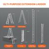 VEVOR Telescoping Ladder A Frame, 20.5 FT Compact Aluminum Extension Ladder, Multi-Function Portable Collapsible RV Ladder