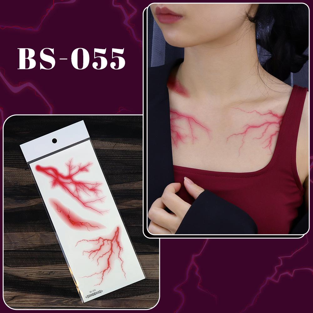 2025 Waterproof Hunter Girl Group Halloween Vein & Lightning Tattoo Stickers
