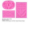 3Pcs Baroque Style Silicone Mold Flexible Non-Stick Flower Lace Mold Fondant Chocolate Decorating Tools for Wedding Birthday