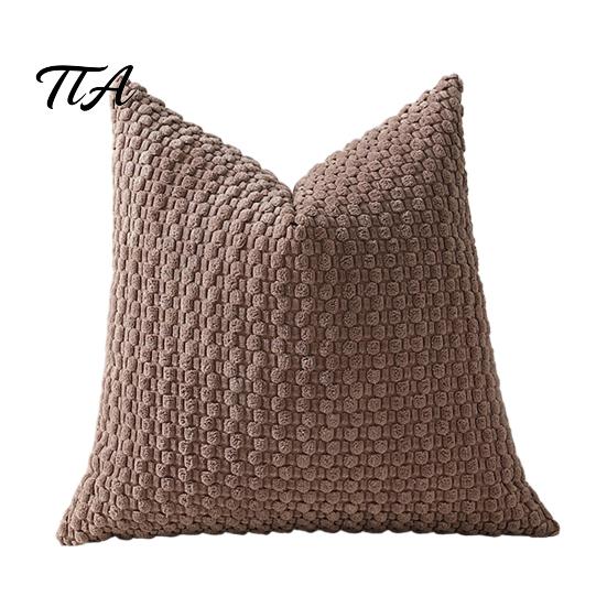 Three Dimensional Texture Pillowcase Corduroy Pillow Cover, Bubble Throw Solid Color Pillowcase, Decorative Sofa Cushion Cover Modern for Couch