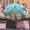 Niedliche Katzenpfote Aufdruck Regenschirm winddichter faltbarer Regenschirm tragbarer Sonnenschutz- und Regenschirm geeignet zum Verschenken