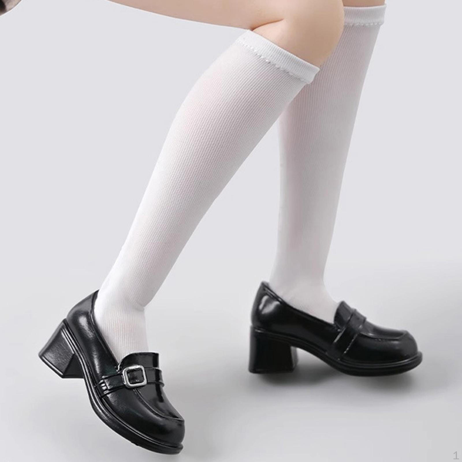 

1 Pair Miniature Figure Shoes with Loafer Footwear Trendy Fashion Accessories Easy to Wear чёрный
