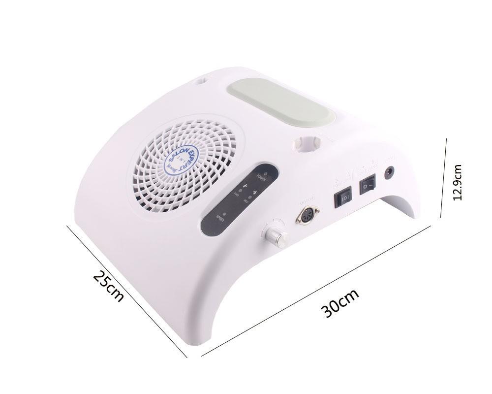 Portable 3-in-1 Desktop Manicure Tool: Grinder, Polisher, and Dust Suction with Lighting