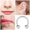 4Pcs/32pcs 16G Septum Nose Rings Stainless Steel Hoop Horseshoe Piercing Jewelry Tragus Cartilage Earrings for Women Men 6-12mm