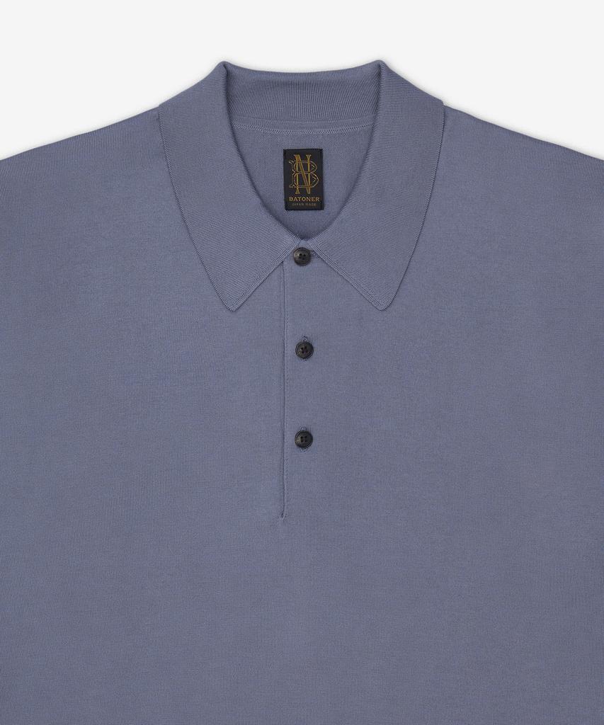 Batoneo Caribbean Sea Island Short Sleeve Polo Shirt - Grey Blue / Bn26Sm064Grayblue